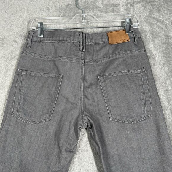 Zara Jeans Mens 30 Washed Gray Classic Sport Straight Denim Everyday Casual - Picture 5 of 9